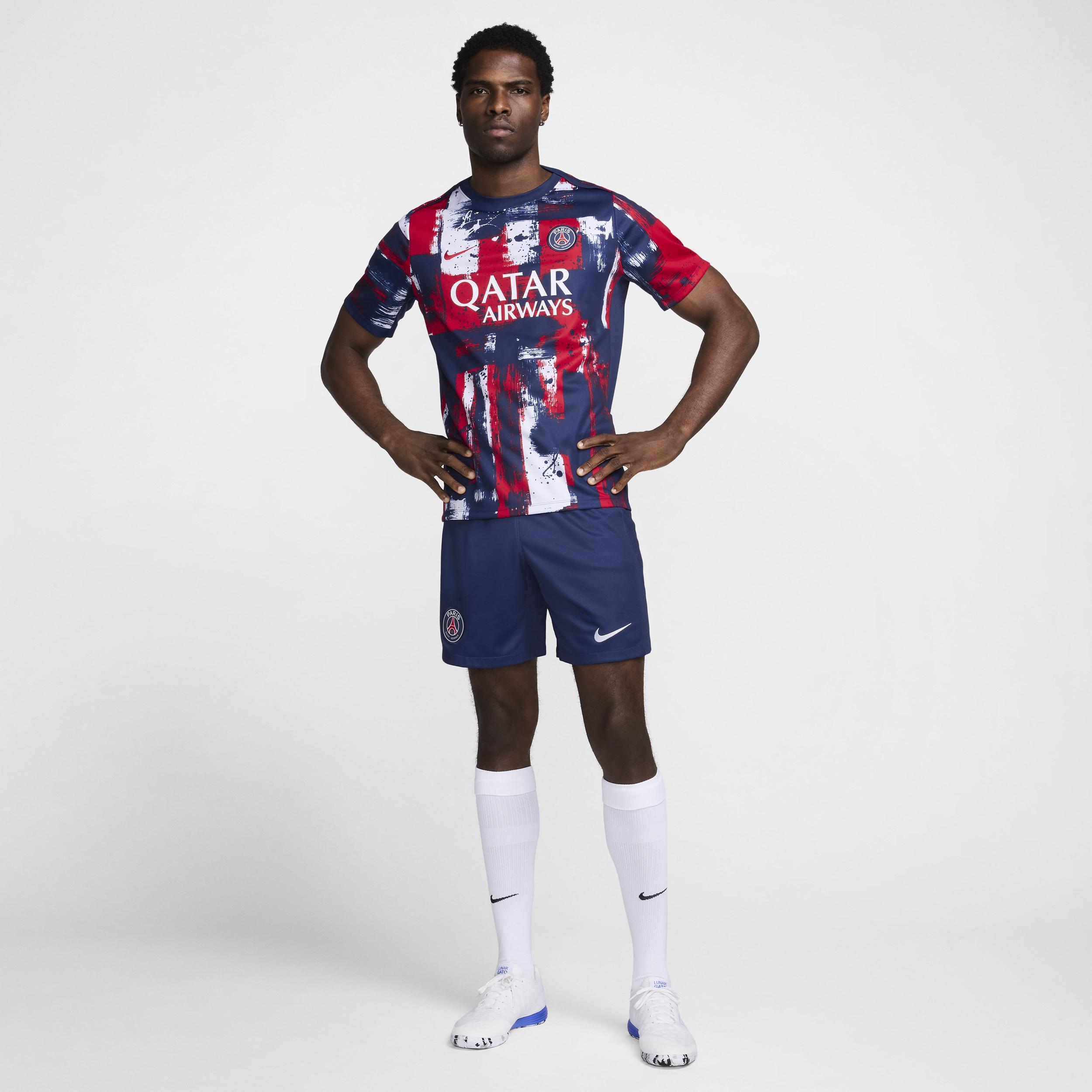 Paris Saint-Germain Academy Pro Home Nike Men's Dri-FIT Soccer Pre-Match Short-Sleeve Top Product Image