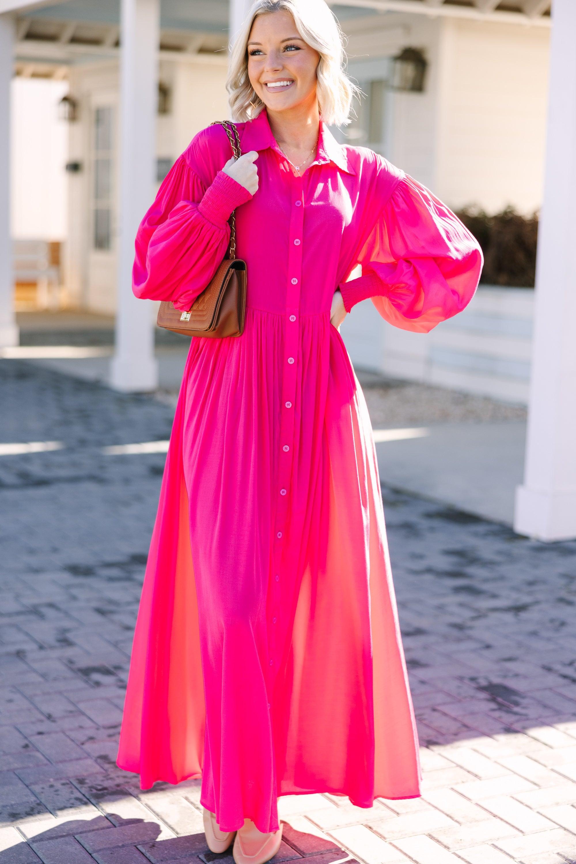 All For You Pink Maxi Dress Female Product Image