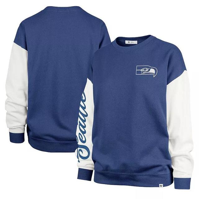 Womens 47 College Navy Seattle Seahawks Double Header Rise Andie Pullover Sweatshirt Product Image