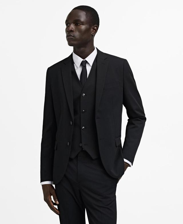 MANGO MAN - Super slim-fit suit blazer in stretch fabric blackMen Product Image