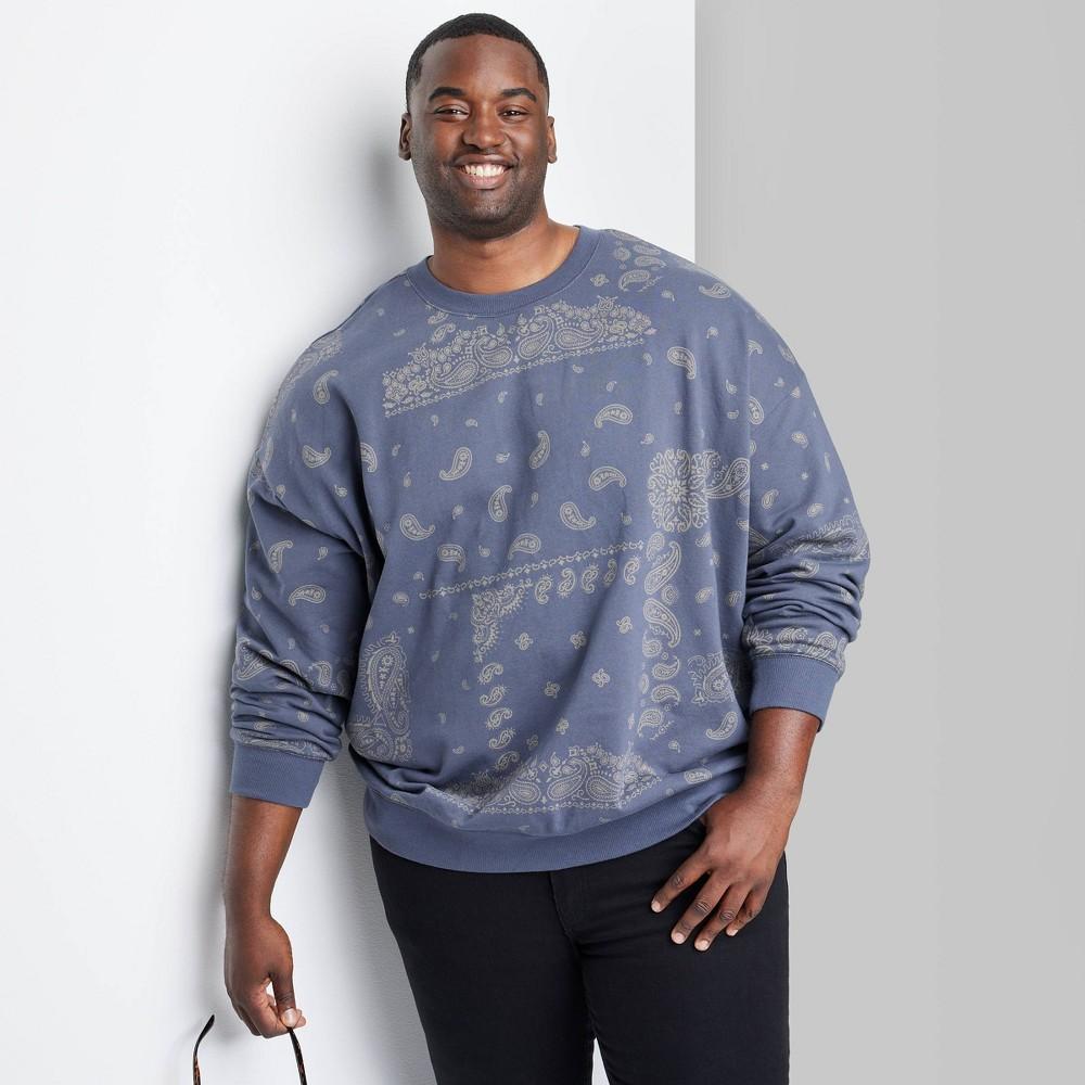 Mens Big & Tall Fleece Graphic Crewneck Pullover Sweatshirt - Original Use Gray 5XLT Product Image