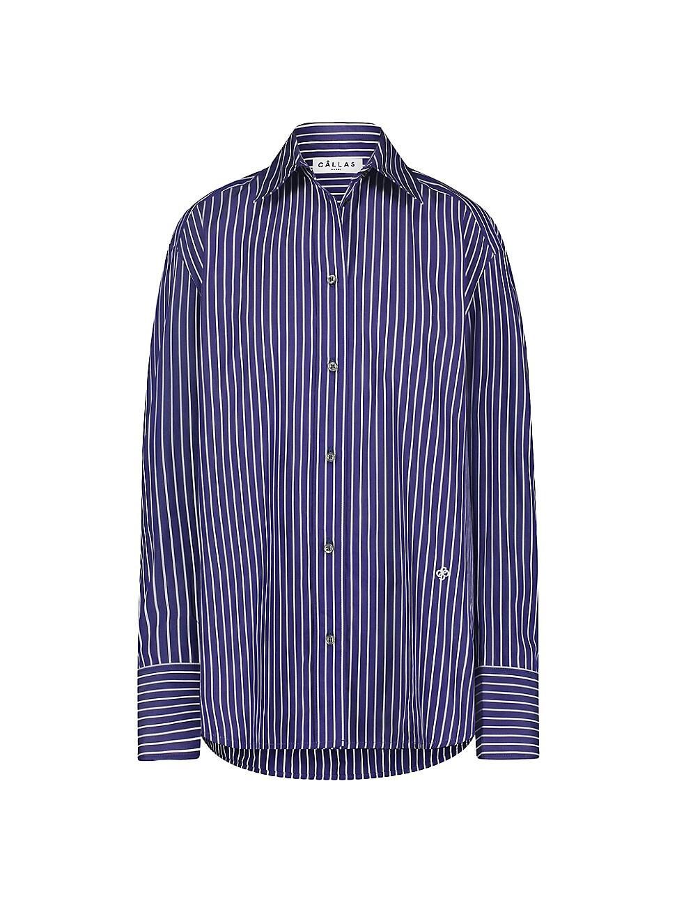 Womens LYN Oversized Striped Poplin Shirt Product Image