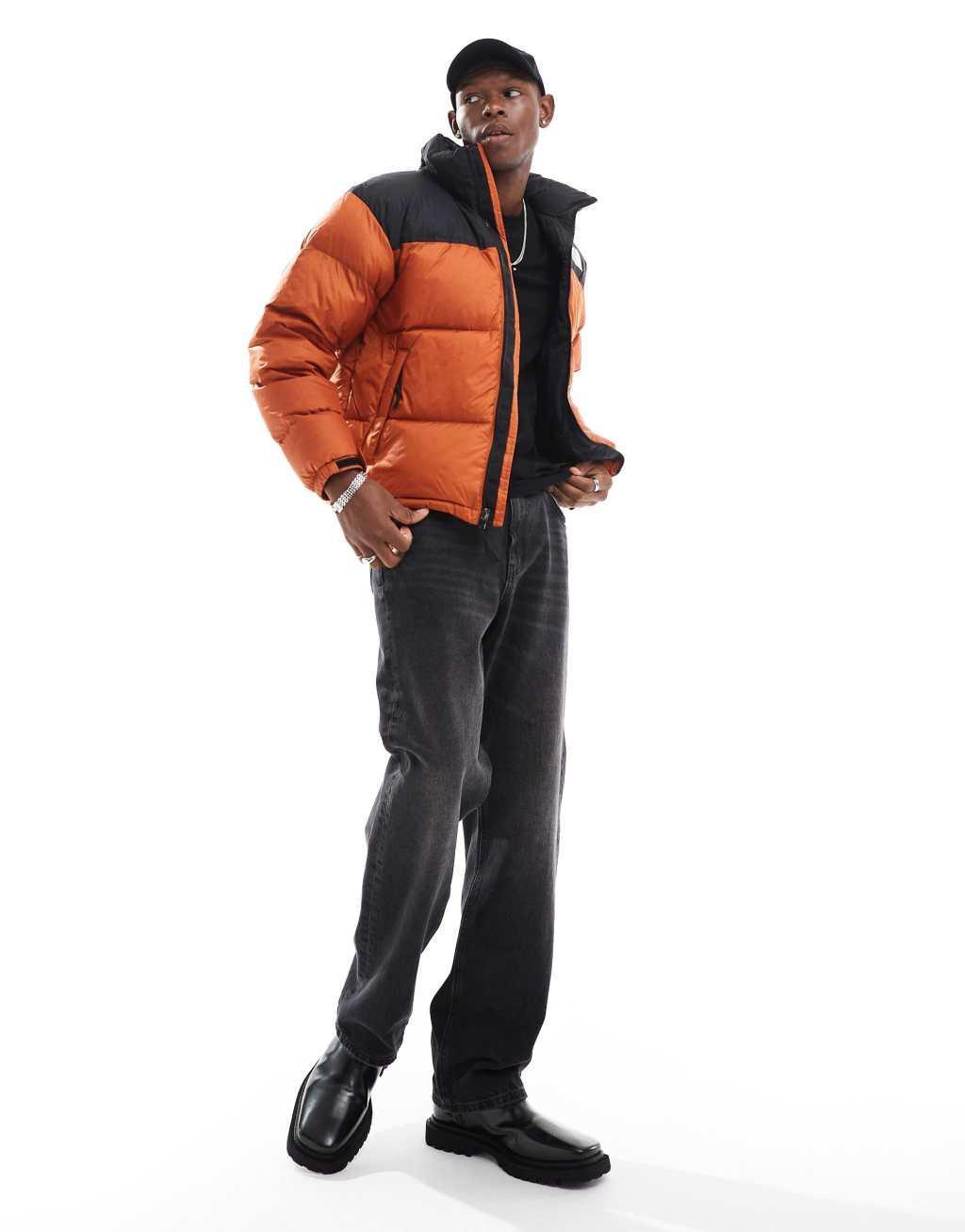 The North Face 1996 Retro Nuptse down puffer jacket in orange Product Image