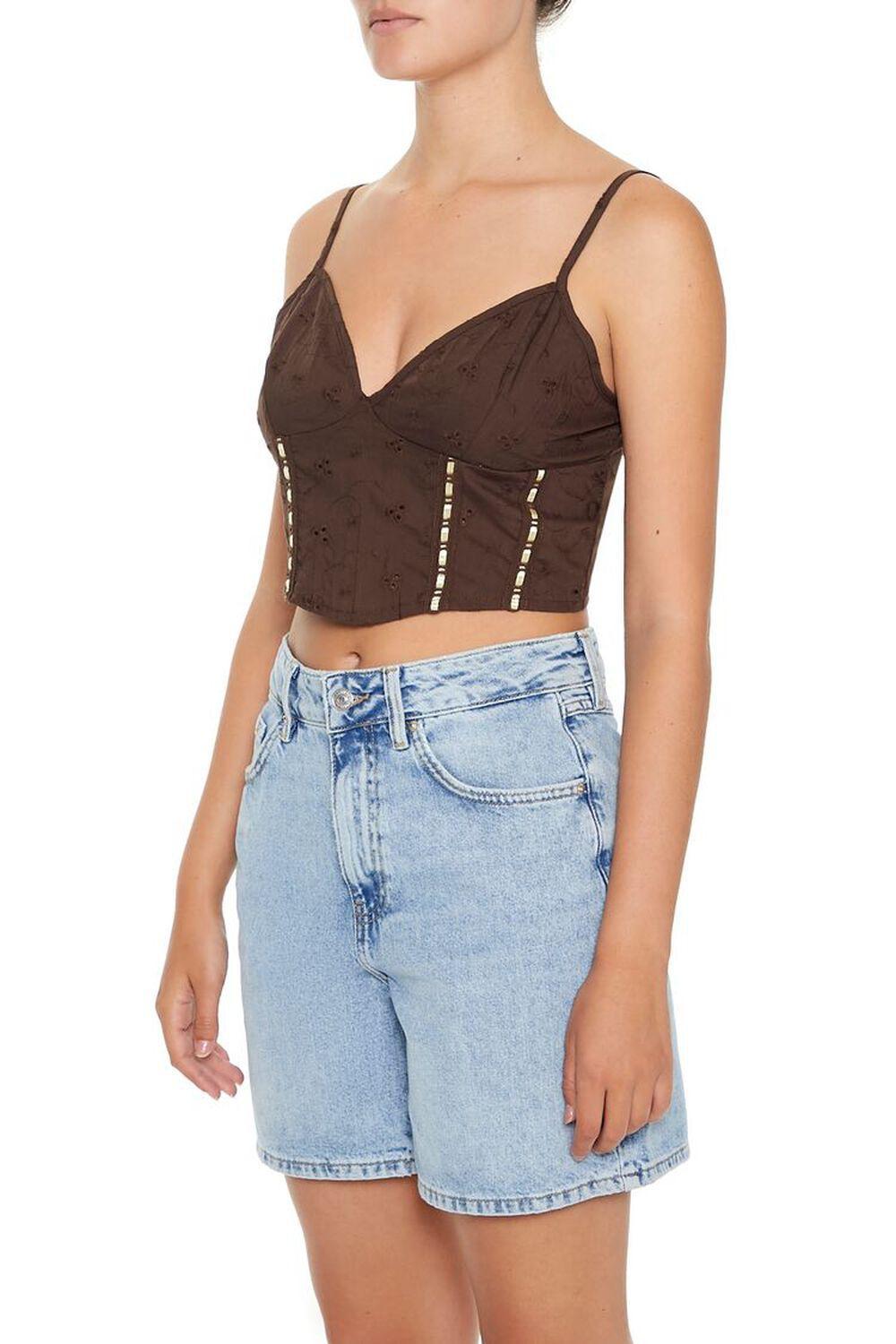 Eyelet Cropped Cami | Forever 21 Product Image