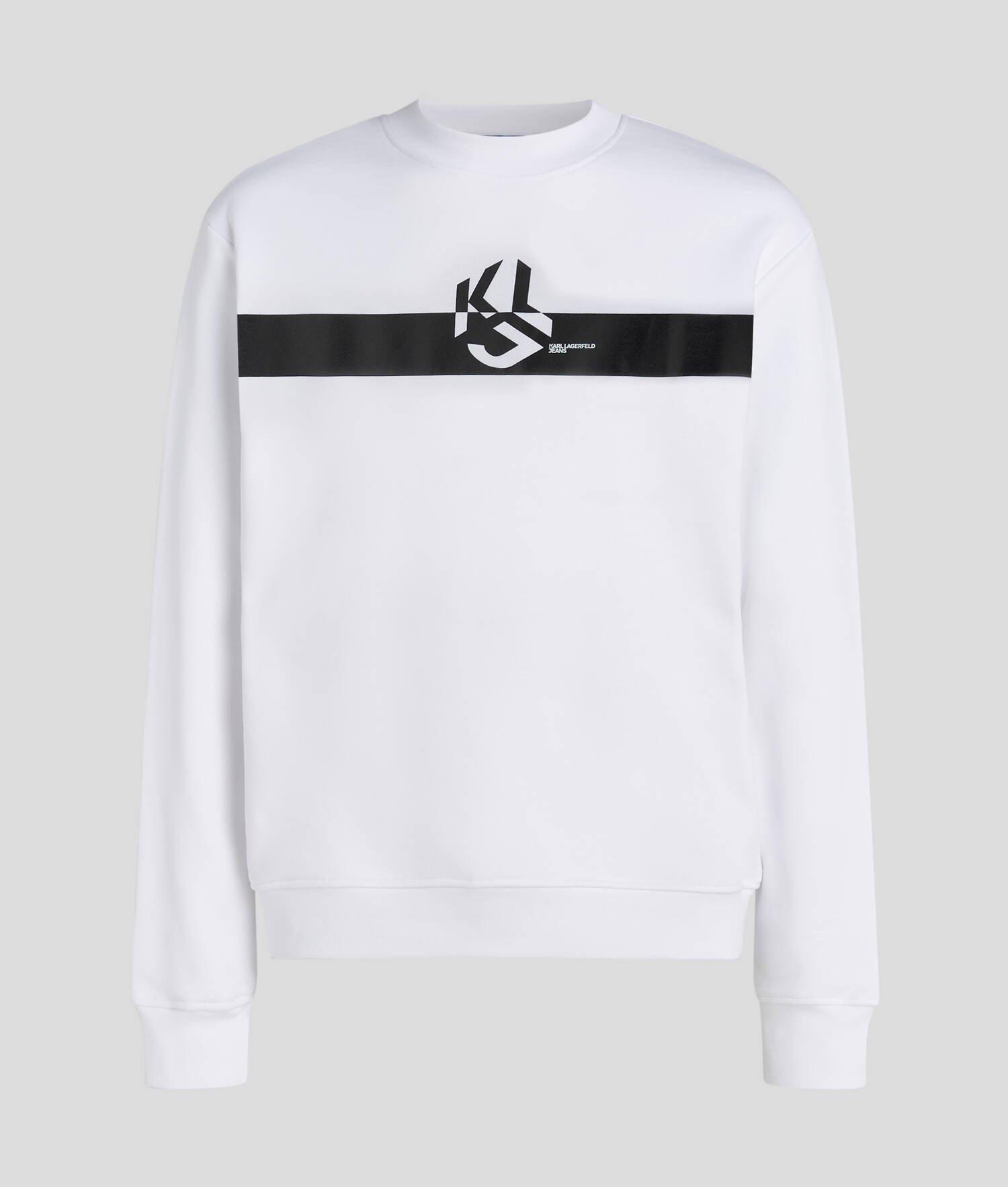 KLJ MONOGRAM STRIPE SWEATSHIRT Product Image