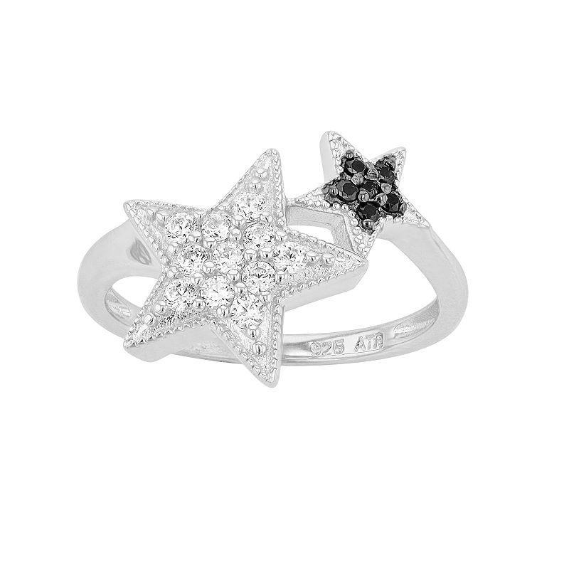 Rosabella Sterling Silver Cubic Zirconia Star Ring, Womens product image