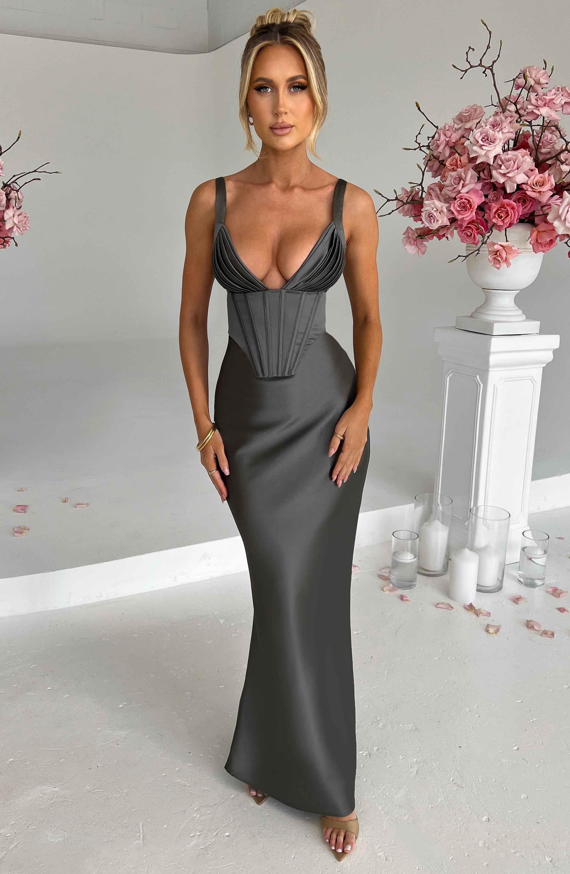 Shae Maxi Dress - Charcoal Product Image