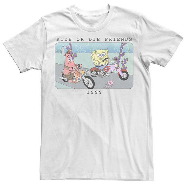 Mens Nickelodeon SpongeBob SquarePants Ride Or Die Friends 1999 Portrait Graphic Tee Product Image