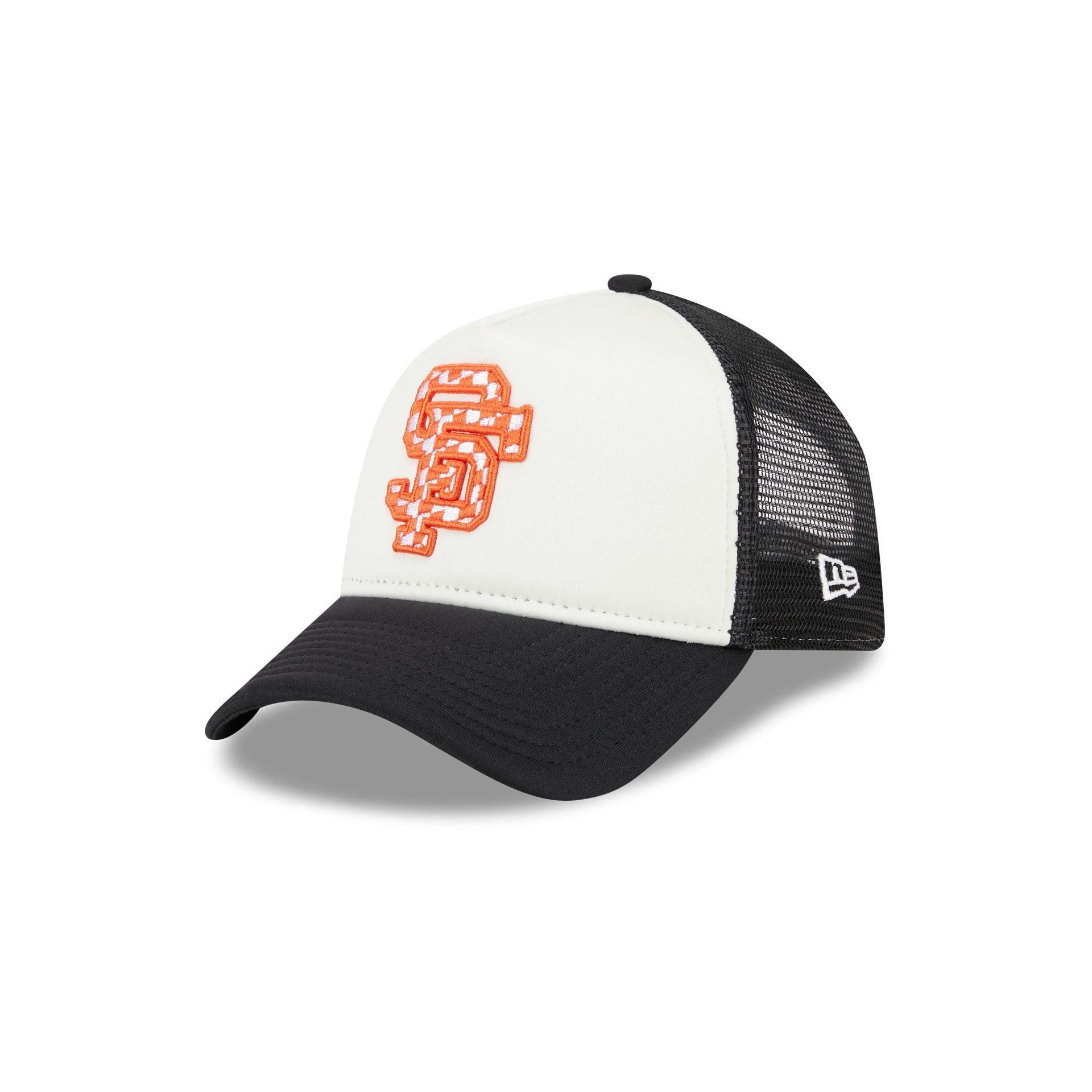 San Francisco Giants Checkered Flag 9FORTY A-Frame Trucker Hat Male Product Image