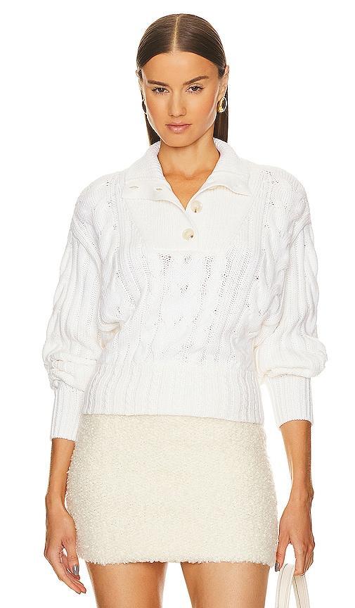 GRLFRND Natae Cable Sweater in Ivory. - size S (also in XL) Product Image