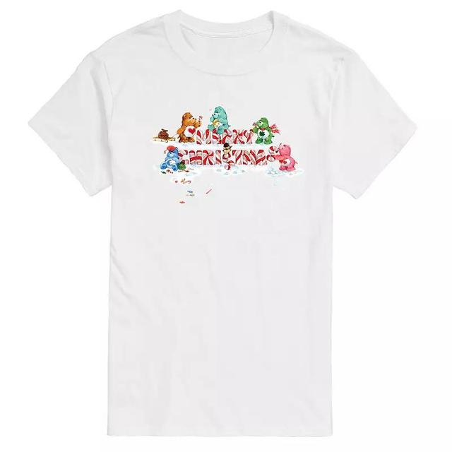 Big & Tall Care Bears Merry Christmas Graphic Tee, Mens White Product Image