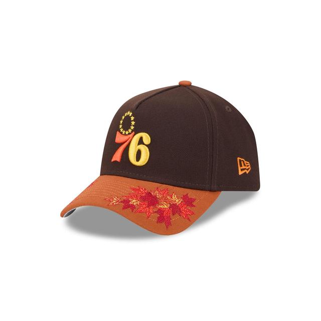 Philadelphia 76ers Fall Foliage 9FORTY A-Frame Snapback Hat Male Product Image