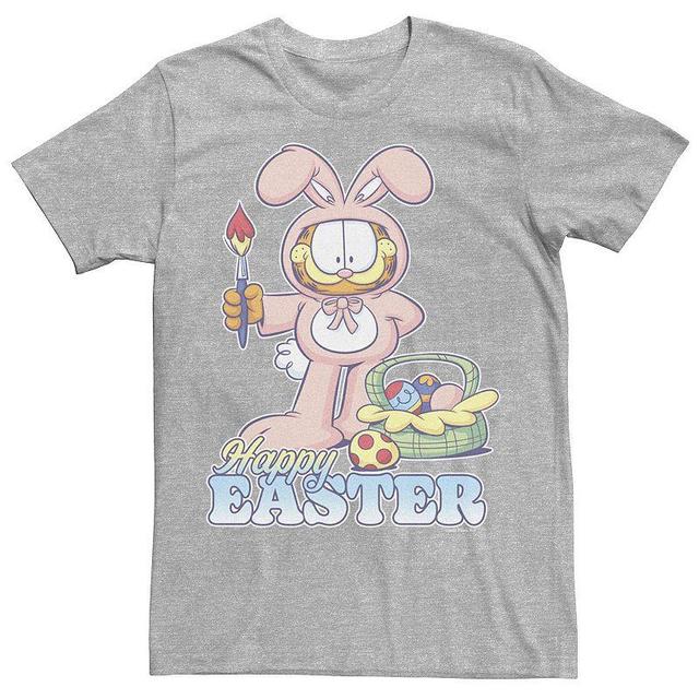 Mens Garfield Easter Dye Happy Easter Tee Athletic Grey Product Image