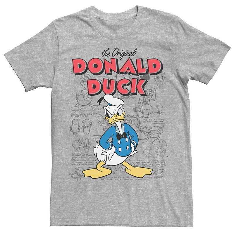 Mens Disney Donald Duck The Original Donald Duck Tee Athletic Grey Product Image