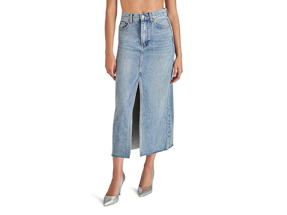 Steve Madden Avani Front Slit Denim Skirt Product Image