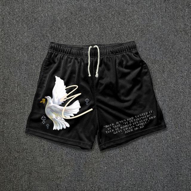 Dove Of Peace Print Mesh Shorts Product Image