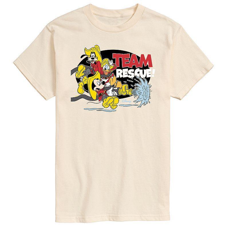 Disneys Mickey Mouse & Friends Mens Team Rescue Graphic Tee Ivory Product Image