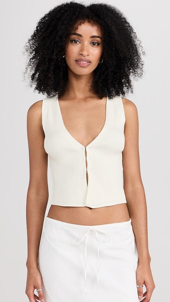 Reformation Myrtle Cotton Sweater Vest | Shopbop Product Image