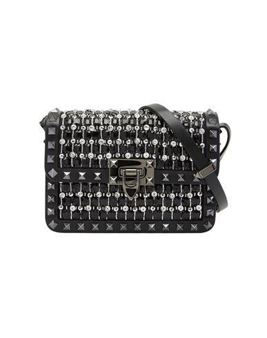 VALENTINO GARAVANI Small Rockstud Rhinestone Shoulder Bag In Black Product Image