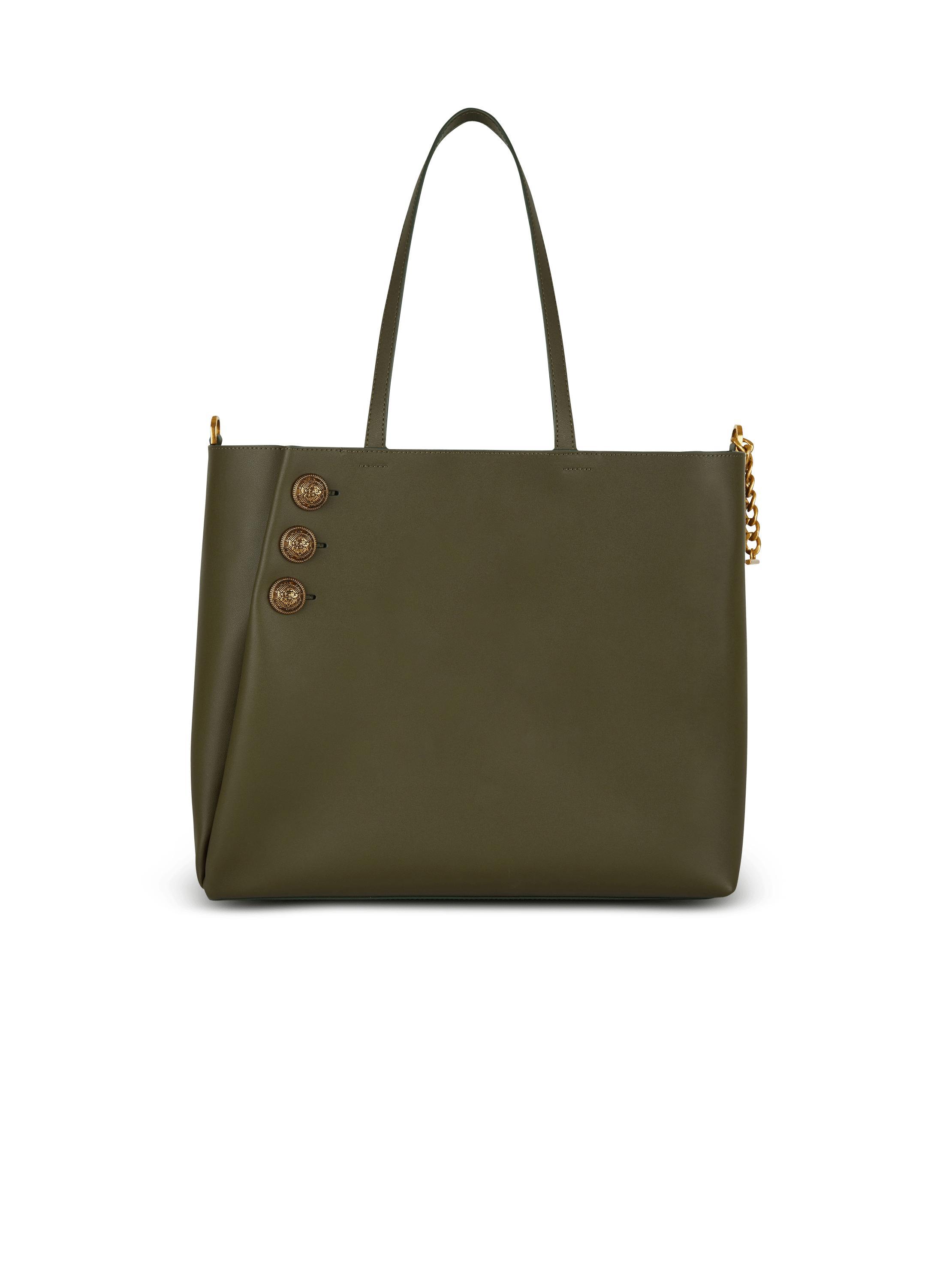 Emblème leather tote bag Product Image