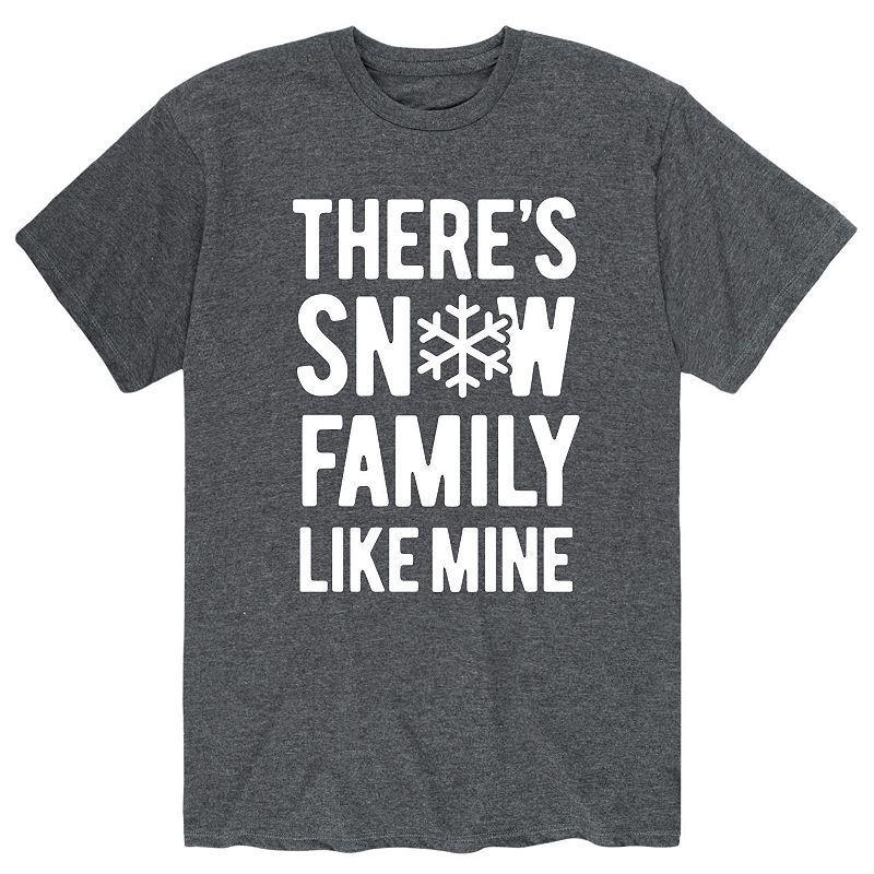 Mens Theres Snow Family Like Mine Tee Blue Product Image