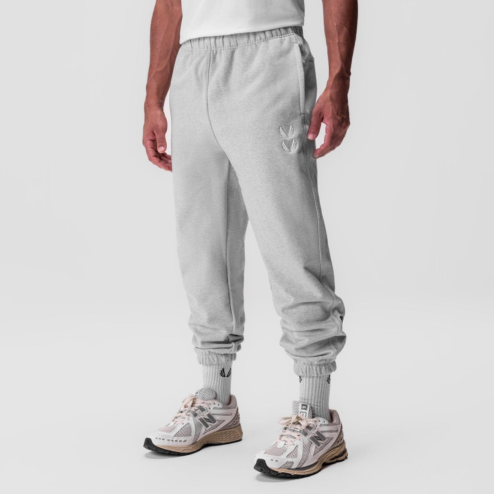 0655. Tech-Terry™ Oversized Sweats - Heather Grey "Stacked Wings" Product Image