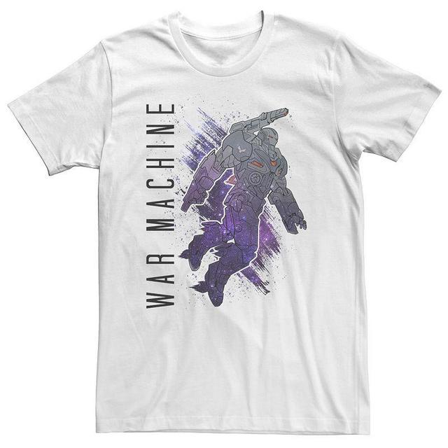 Big & Tall Marvel Avengers Endgame War Machine Galaxy Paint Tee, Mens White Product Image