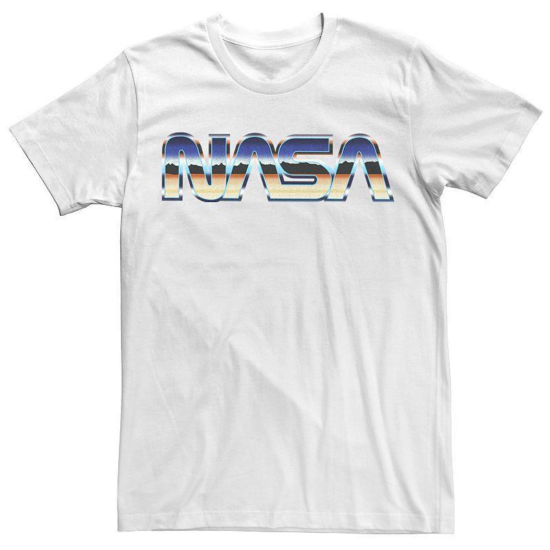 Mens NASA Dune Landscape Retro Chrome Logo Tee Product Image