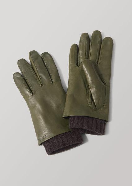 Hestra Megan Leather Gloves | Olive Product Image