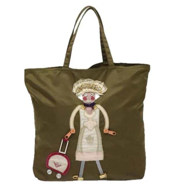 Tessuto Synthetic Tote Bag () In Khaki Product Image