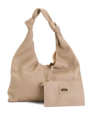 Leather Large Unlined Hobo for Women Product Image