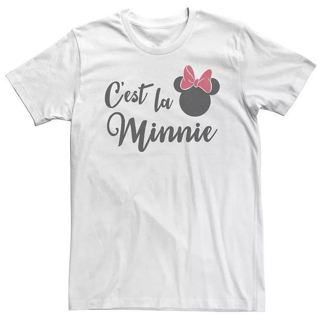 Big & Tall Disney Mickey Mouse And Friends Cest La Minnie Text Tee, Mens Product Image