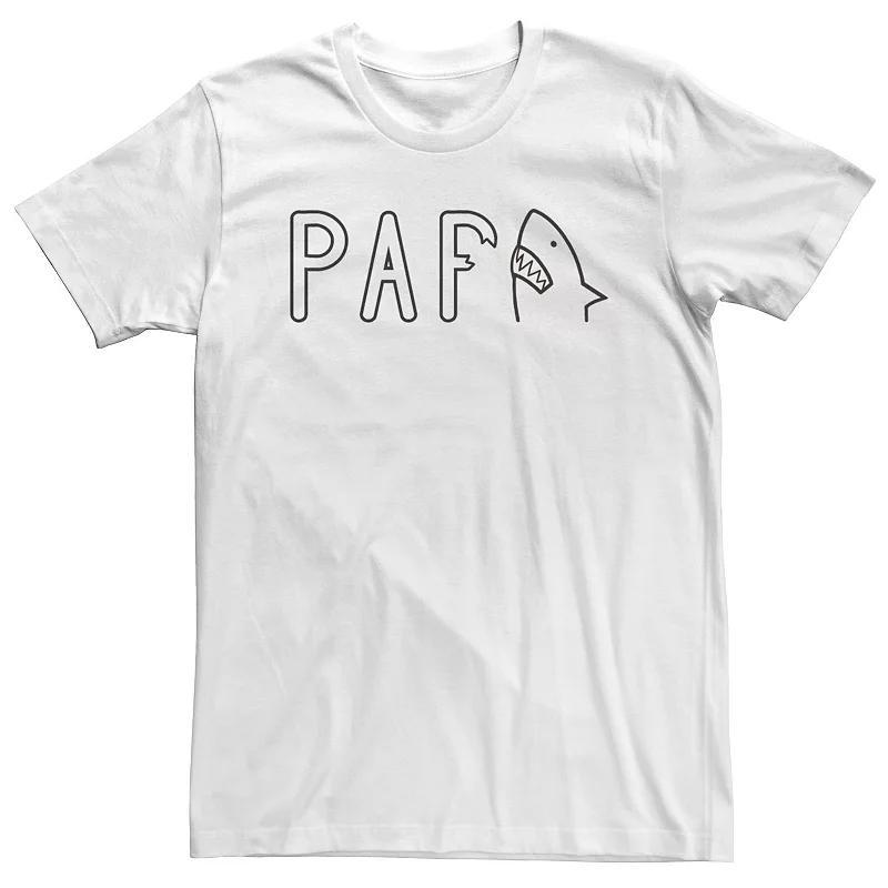 Big & Tall Fathers Day Papa Shark Bite Tee, Mens Product Image