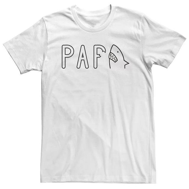 Big & Tall Fathers Day Papa Shark Bite Tee, Mens Product Image