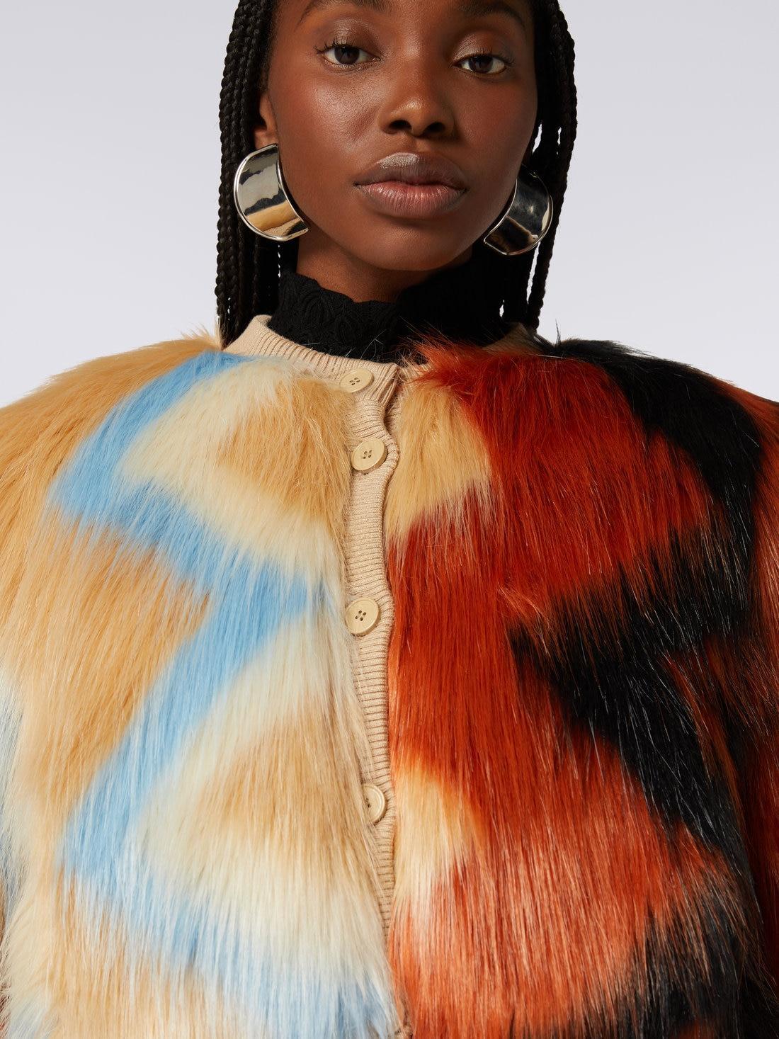 Bomber in faux fur with zigzag Multicoloured | Missoni Product Image