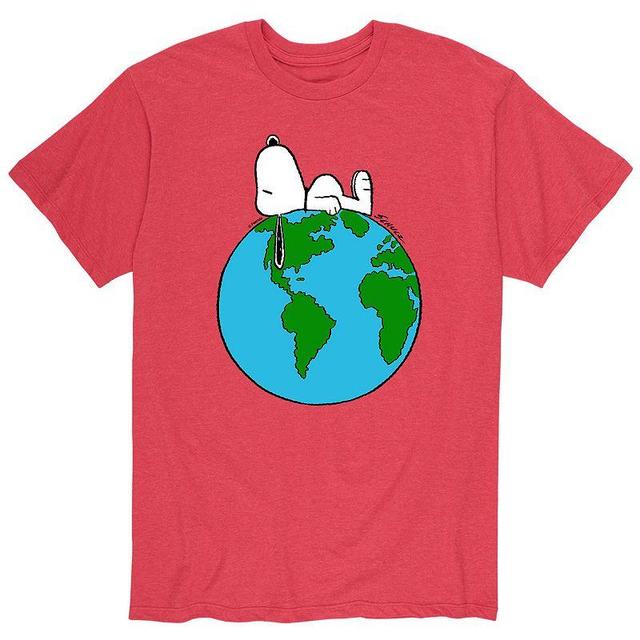 Mens Peanuts Top of The World Tee Red Product Image