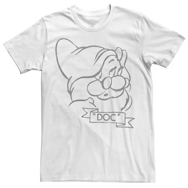 Big & Tall Disney Snow Doc Line Art Big Face Tee, Mens Product Image