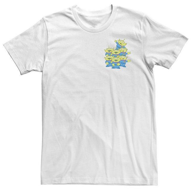 Big & Tall Disney / Pixar Toy Story Aliens Group Left Chest Tee, Mens White Product Image