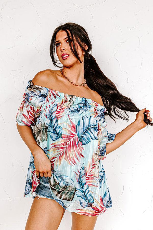 Made For Merriment Floral Shift Top in Limpet Shell Product Image