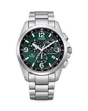 Men's Citizen Eco-DriveÂ® Promaster Chronograph Watch with Green Dial (Model: Cb5921-59X) Product Image