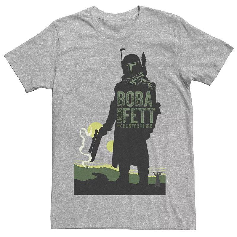 Mens Star Wars The Book Of Boba Fett Silhouette Tee Athletic Grey Product Image