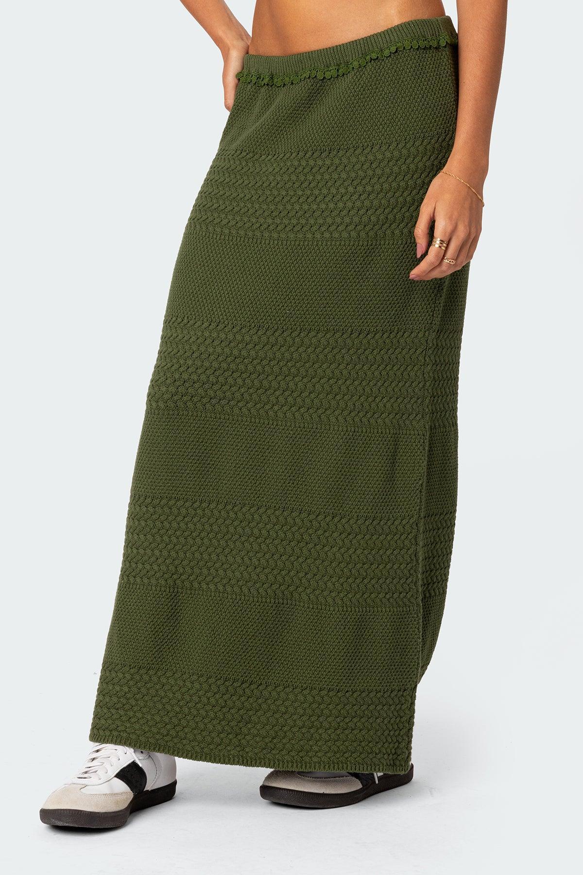 Garner Textured Knit Maxi Skirt Product Image