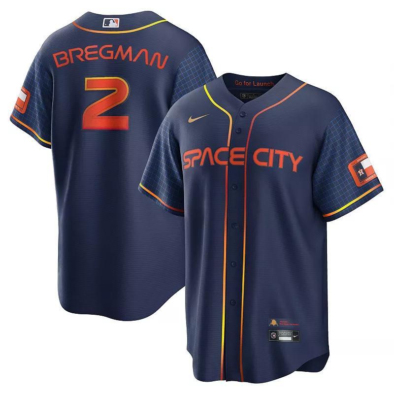 Mens Nike Alex Bregman Houston Astros 2022 City Connect Replica Player Jersey Blue Product Image