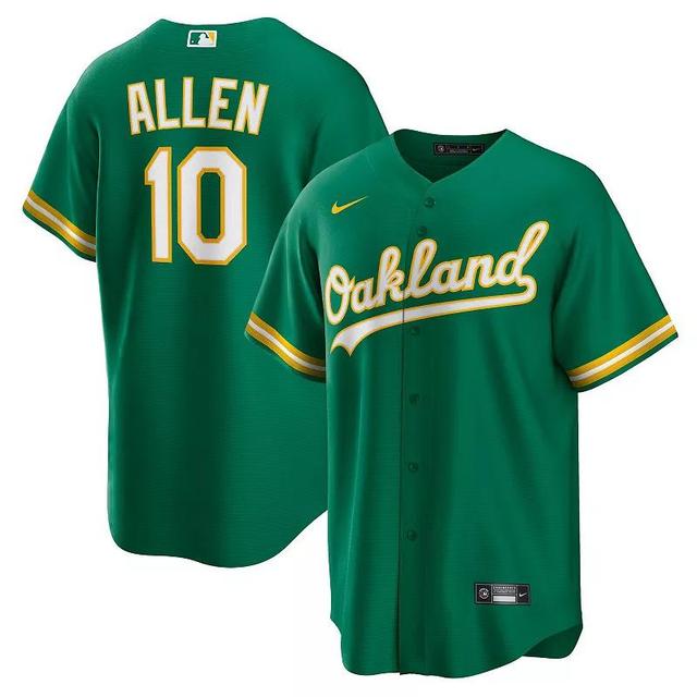 Mens Nike Nick Allen Kelly Oakland Athletics Alternate Replica Jersey Product Image