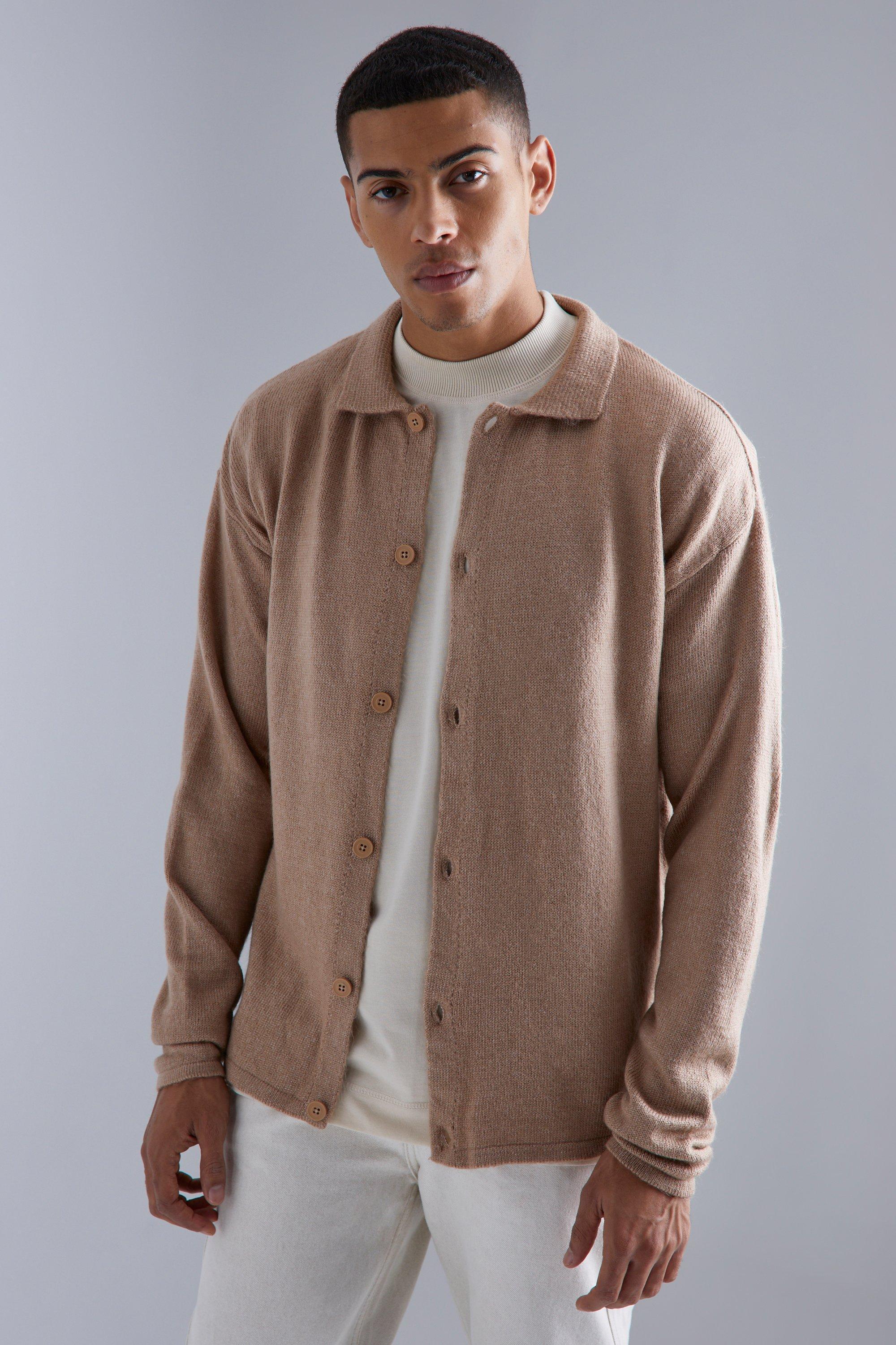 Long Sleeve Knitted Shirt | boohooMAN USA Product Image