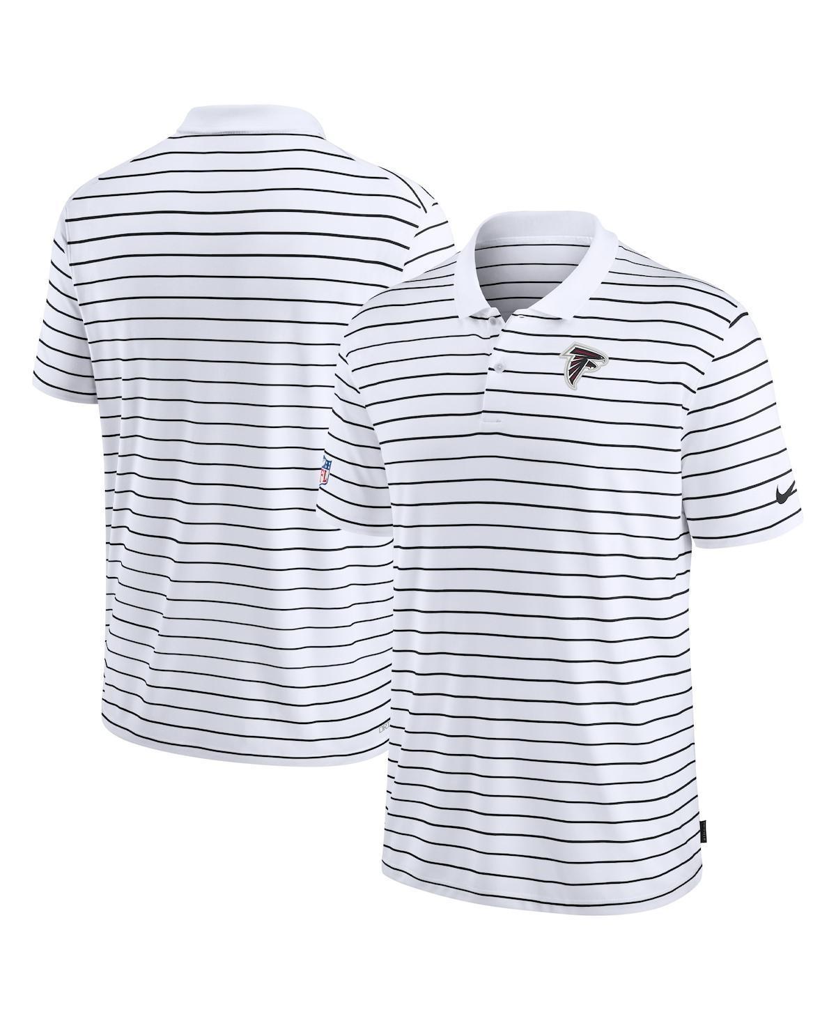 Nike Mens White Atlanta Falcons Sideline Lock Up Victory Performance Polo - White, Black Product Image