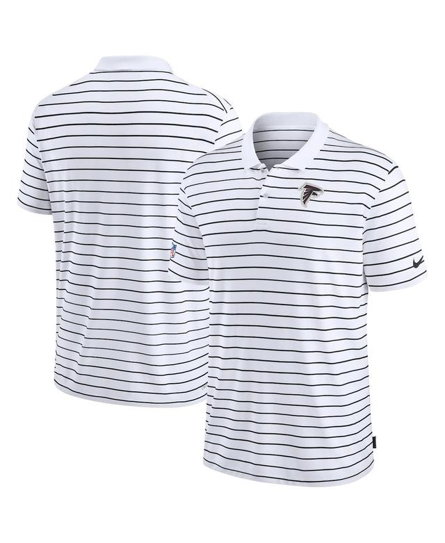 Nike Mens White Atlanta Falcons Sideline Lock Up Victory Performance Polo - White, Black Product Image