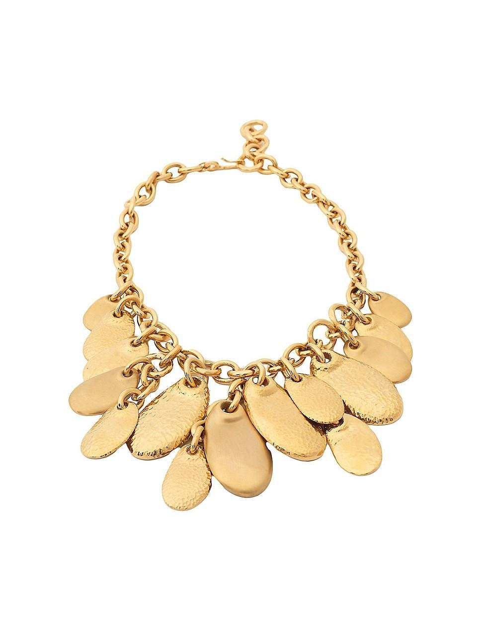 Womens Banananas Vintage Gold Layered Pendant Necklace Product Image