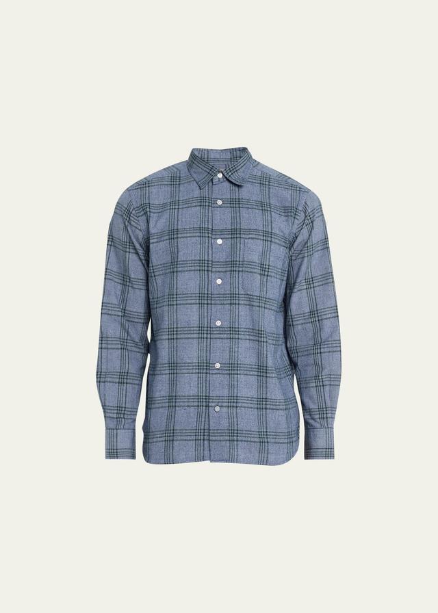 Mens Open Plaid Check Button-Down Shirt Product Image