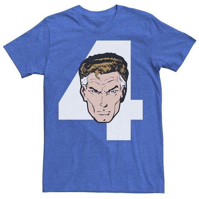 Mens Marvel Fantastic Four Mr. Fantastic Numeral Portrait Tee Royal Grey Product Image